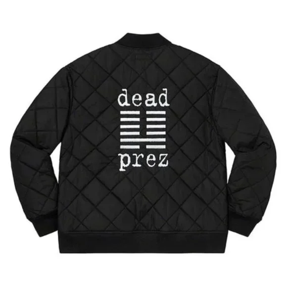 NEW Supreme dead prez Quilted Work Jacket BLACK L